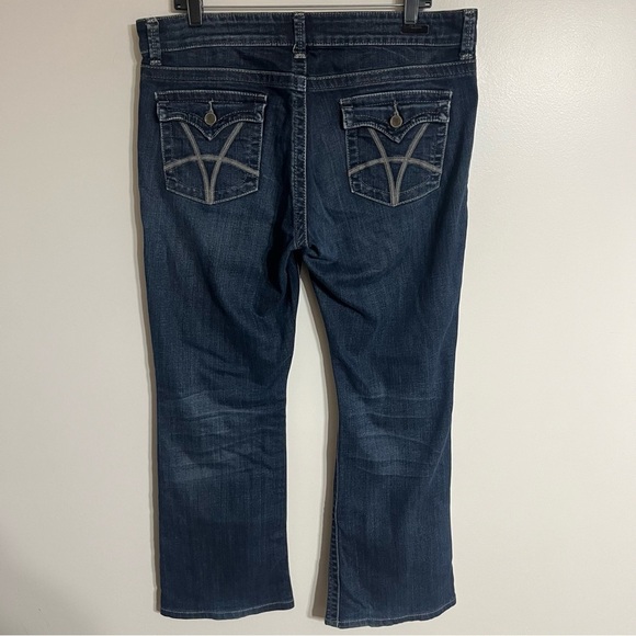 Women’s Kut From The Kloth Cropped Ankle Jeans Size 12 Dark Wash Whiskered - Picture 12 of 12